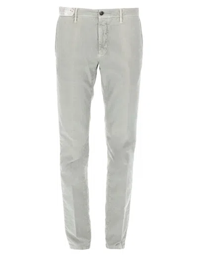 Incotex Light Grey Faded Cotton-blend Jeans In White