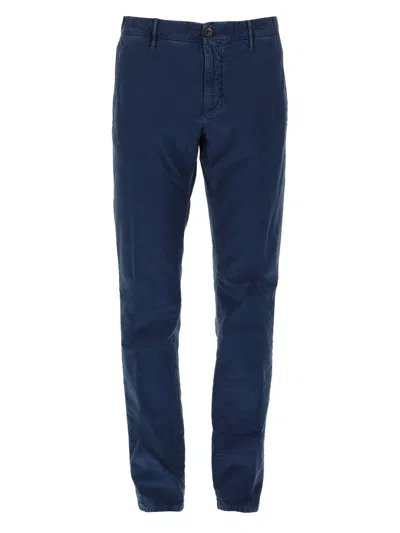 Incotex Cotton-blend Slim Fit Five-pocket Casual Pants In Black