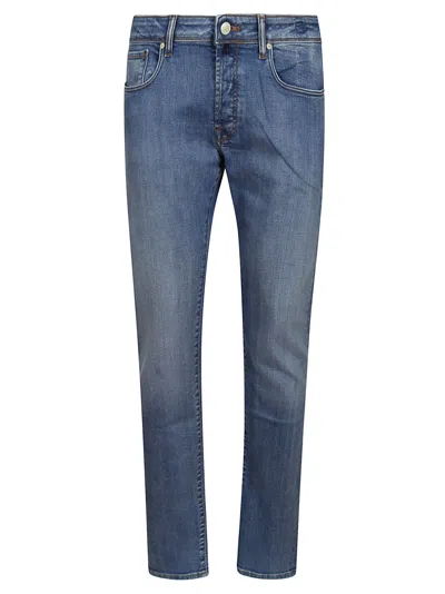 Incotex Jeans In Medium Blue Denim