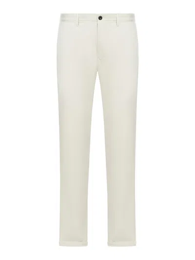 Incotex Slim Cotton Trousers In White