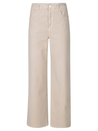 Incotex Wide Leg Winter Pants With Five Pocket Design In Sea Shell