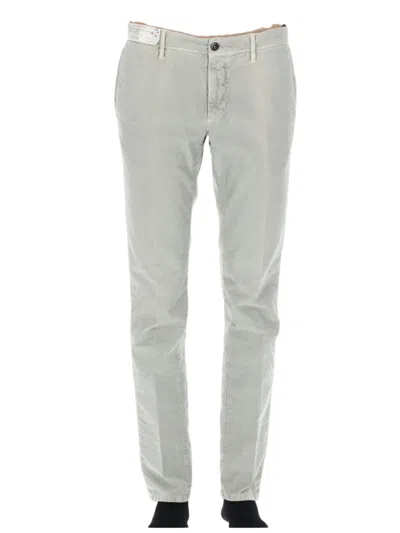 Incotex Light Grey Faded Cotton-blend Jeans In White