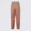 Incotex Beige Wool Pants In Pink