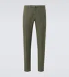 Incotex Linen And Cotton Straight Pants In Green