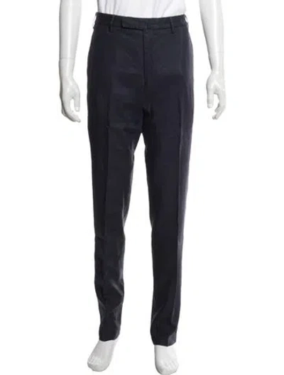 Pre-owned Incotex Linen Dress Pants In Blue