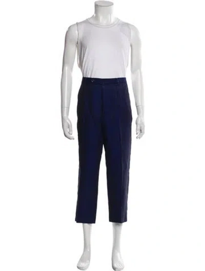Pre-owned Incotex Linen Pants In Blue