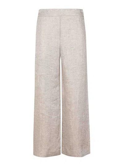 Incotex Linen Trousers In Brown