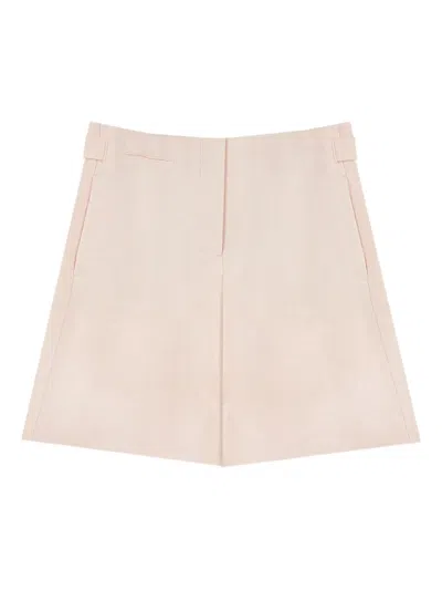 Incotex Linen Shorts In Pink