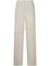 Incotex Trousers Linen Wide Leg In Nude