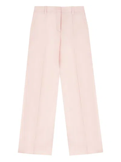 Incotex Linen Trousers In Pink