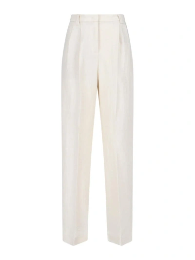 Incotex Linen Trousers In White
