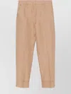 Incotex Linen Trousers With Cuffed Hem And Pockets