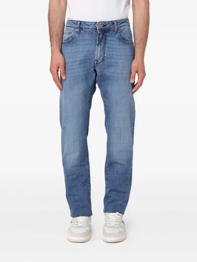 INCOTEX LOGO-PATCH JEANS