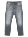 Incotex Logo-patch Jeans In Grey