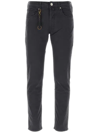 INCOTEX LOGO-PATCH STRAIGHT-LEG JEANS