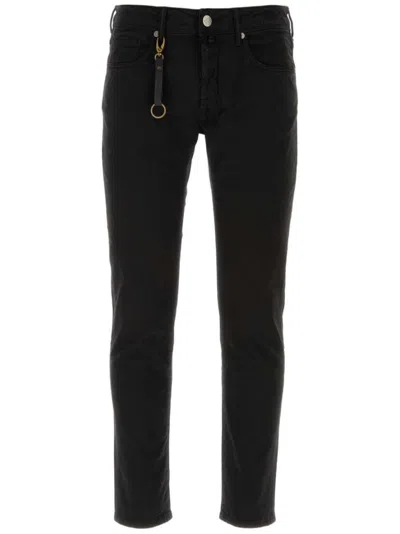 INCOTEX LOGO-PATCH STRAIGHT-LEG JEANS