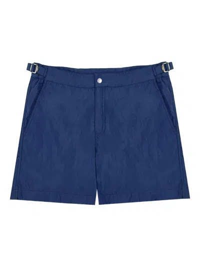 Incotex Badeshorts Mit Logo-patch In Blue