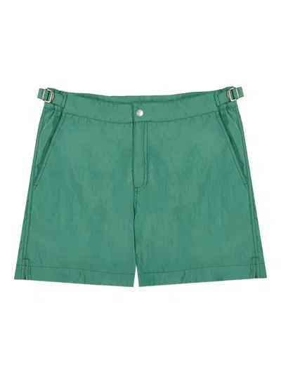 Incotex Badeshorts Mit Logo-patch In Green