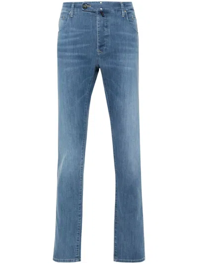 Incotex Blue Pantalone Straight-leg Denim Stretch Pants