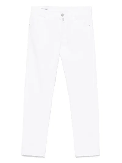 Incotex Tapered-hose Mit Logo-patch In Weiss