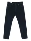 Incotex Logo Patch Trousers In Black
