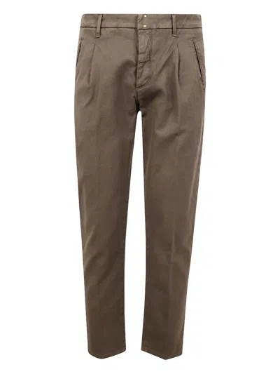 INCOTEX LOGO-PATCH TROUSERS