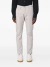 Incotex Logo-patch Trousers In Gray