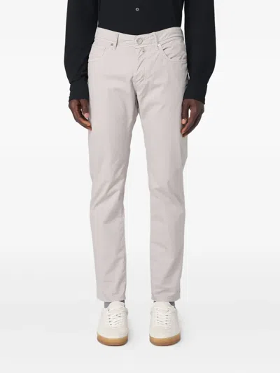 INCOTEX LOGO-PATCH TROUSERS