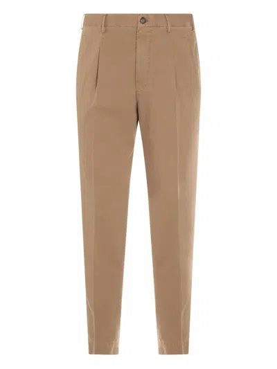 INCOTEX LOGO-PATCH TROUSERS