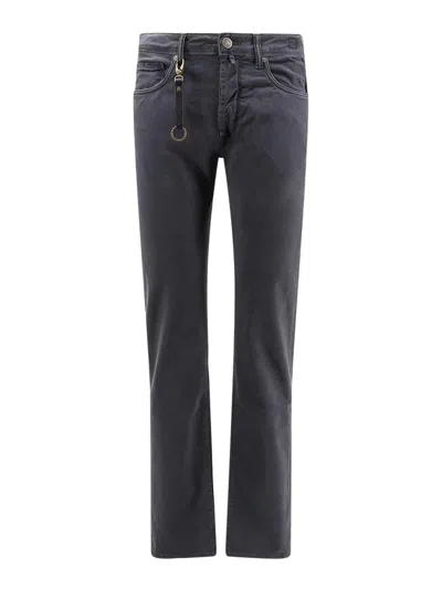 INCOTEX LOGO STRETCH COTTON TROUSERS