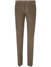 Incotex Ribbed Velvet Trousers In Brown
