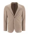Incotex Long-sleeved Suit Coat In Nude
