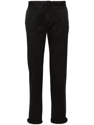 Incotex Low-rise Straight-leg Trousers In Black