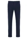 Incotex Straight Leg Trousers With Pockets And Loops In Blue