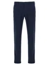 Incotex Straight Leg Trousers With Pockets And Loops In Blue