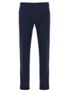 Incotex Straight Leg Trousers With Pockets And Loops In Blue