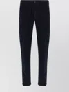 Incotex Luxe Velvet Trousers With Pockets And Loops In Black