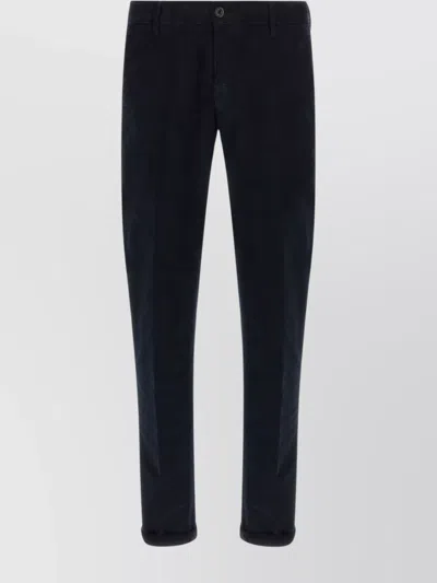 INCOTEX LUXE VELVET TROUSERS WITH POCKETS AND LOOPS
