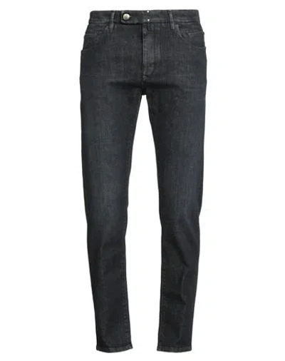 Incotex Man Jeans Black Size 35 Cotton, Elastane