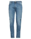 Incotex Man Jeans Blue Size 33 Cotton, Elastomultiester, Elastane In Blue