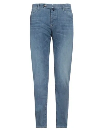 Incotex Man Jeans Blue Size 35 Cotton, Viscose, Polyester, Elastane
