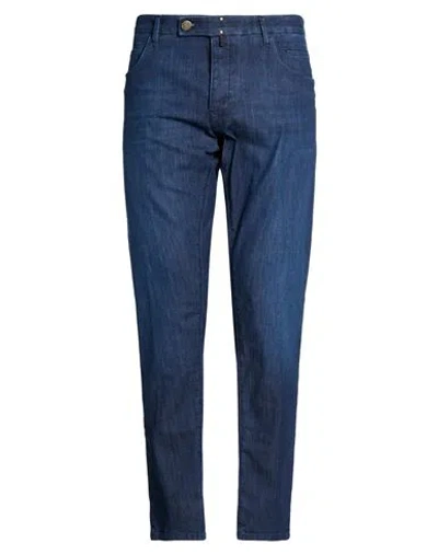 Incotex Man Jeans Blue Size 38 Cotton, Viscose, Polyester, Elastane