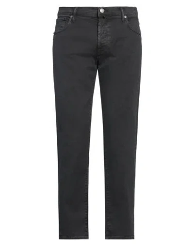 Incotex Man Jeans Steel Grey Size 35 Cotton, Elastane
