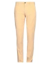 Incotex Man Pants Apricot Size 33 Cotton, Elastane In Orange