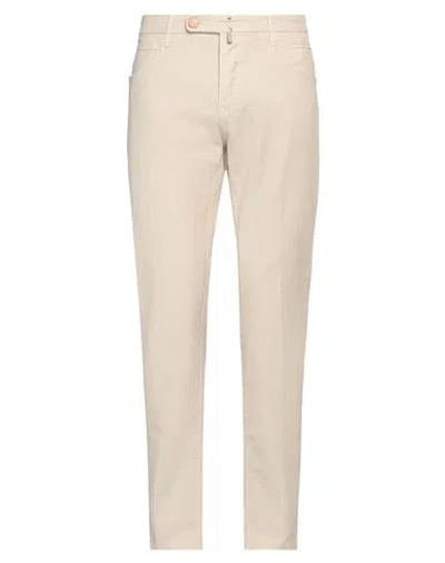 INCOTEX INCOTEX MAN PANTS BEIGE SIZE 30 COTTON, LINEN, ELASTANE