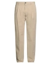 Incotex Man Pants Beige Size 36 Cotton, Elastane In Neutral