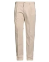 Incotex Man Pants Beige Size 38 Cotton, Elastane In Pink