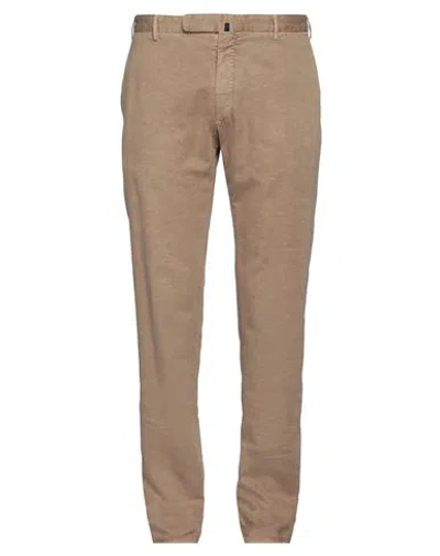 Incotex Man Pants Beige Size 38 Cotton, Linen, Elastane In Brown