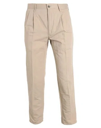 Incotex Man Pants Beige Size 38 Linen, Cotton In Beige