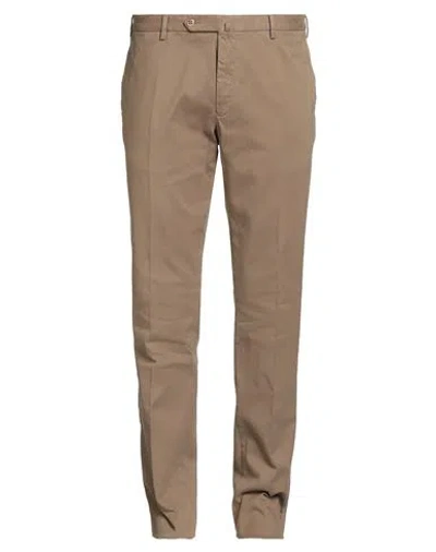 Incotex Man Pants Beige Size 40 Cotton, Elastane In Brown